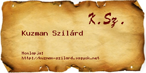 Kuzman Szilárd névjegykártya